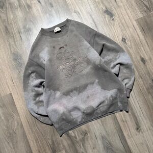Vintage 2000s Mickey Mouse Walt Disney World Sweatshirt Tie Dye Bleached Mens L
